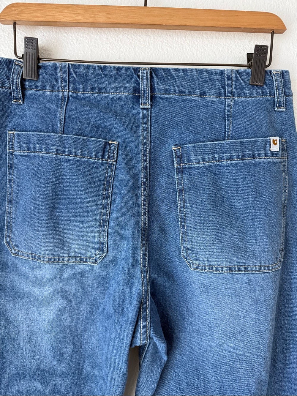 UNIONBAY Soleil Tie-Waist High Rise Wide Leg Denim Jeans Size 9/29W Medium Wash - Picture 7 of 15